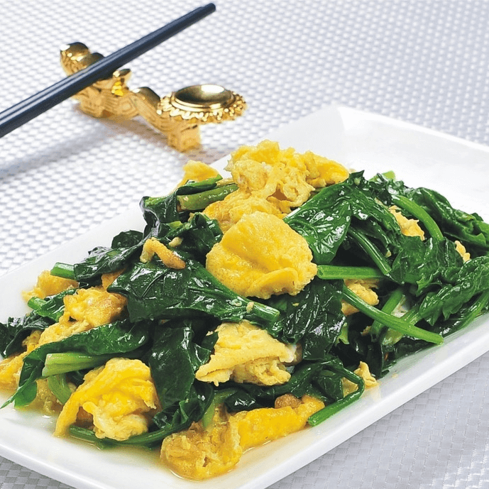 菠菜炒鸡蛋