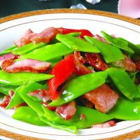 荷兰豆炒腊肠怎么做好吃又简单,做法图解分享,哎做菜