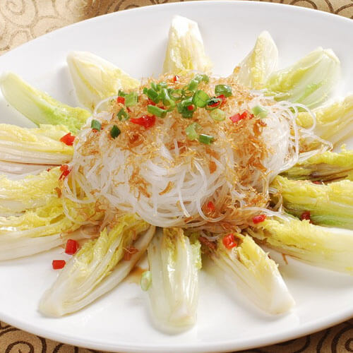 美味清蒸蒜蓉粉丝娃娃菜
