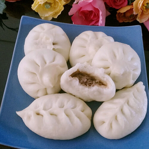 家常萝卜缨羊肉包子