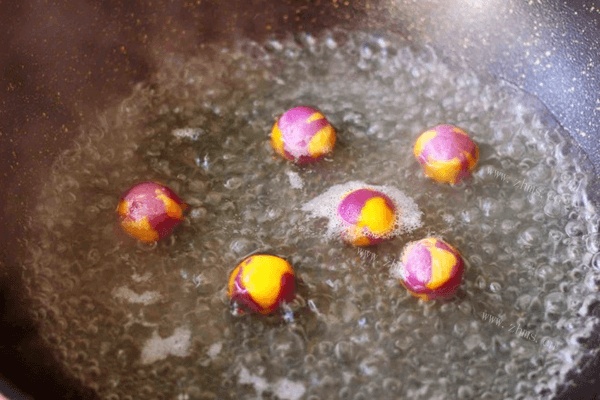 紫薯南瓜双色豆沙汤圆第八步
