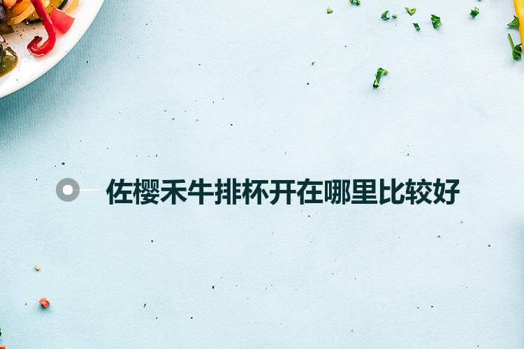 佐樱禾牛排杯开在哪里比较好