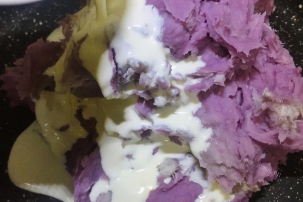 万能的紫薯香芋馅，几步就能搞定！第四步