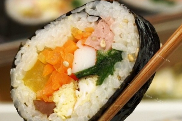 水芹紫菜卷饭，寿司的天堂第八步
