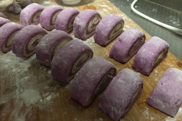 奶香紫薯南瓜馒头，健康和颜值并存第七步