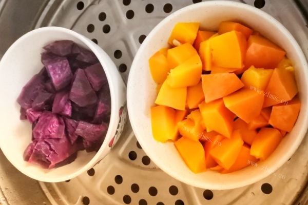 奶香紫薯南瓜馒头，健康和颜值并存第一步