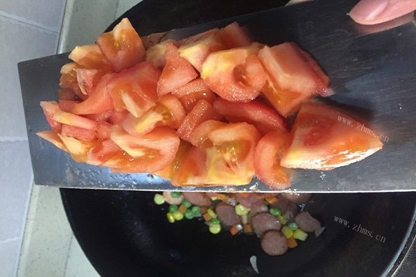 牛肉肠番茄焗饭，酸甜可口超满足第六步