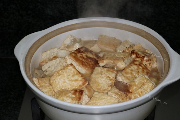 鸡汤炖豆腐，营养美味又下饭第九步