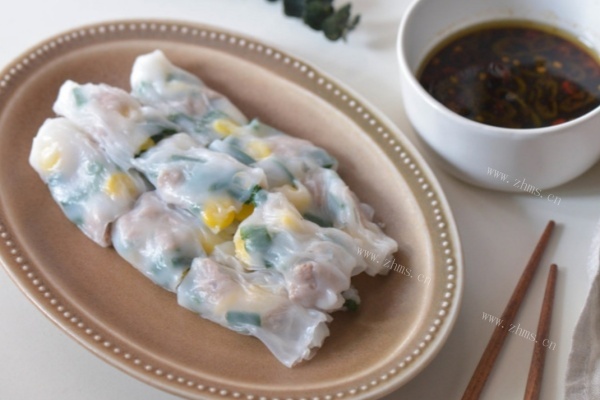广东特色美食——玉米猪肉肠粉第十二步