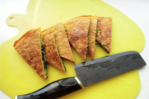 试试换一种方法吃青菜吧，简单的菠菜蛋饼第九步