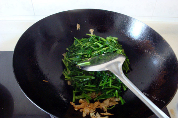 咸香可口的家常菠菜豆皮第八步