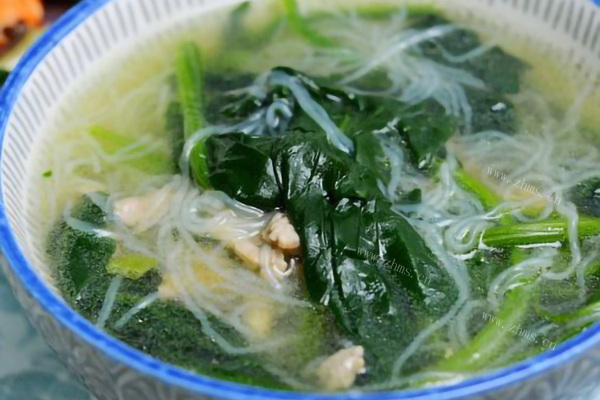 菠菜粉丝汤，用最简单的做法诠释食材本味第九步