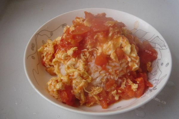 西红柿蛋浇饭做法超简单，懒人的福利第八步