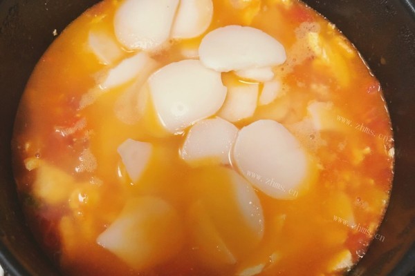 年糕番茄鸡蛋汤，简单又美味第六步