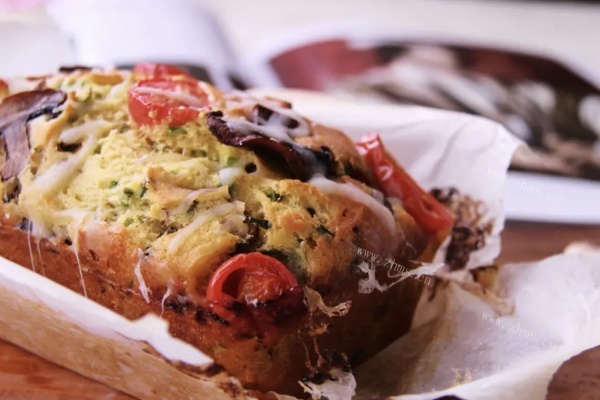 蘑菇细香葱芝士蛋糕——鲜香美味让你元气满满第十四步
