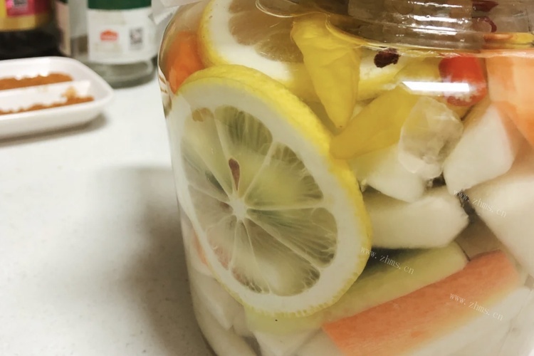 柠檬萝卜泡椒的腌制方法，超简单，易上手
