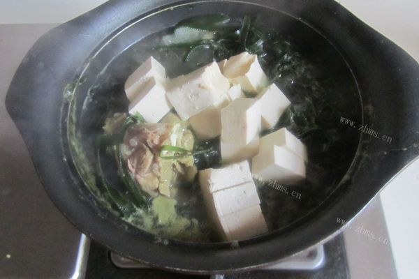 海带冻豆腐汤，清清淡淡暖暖胃第七步