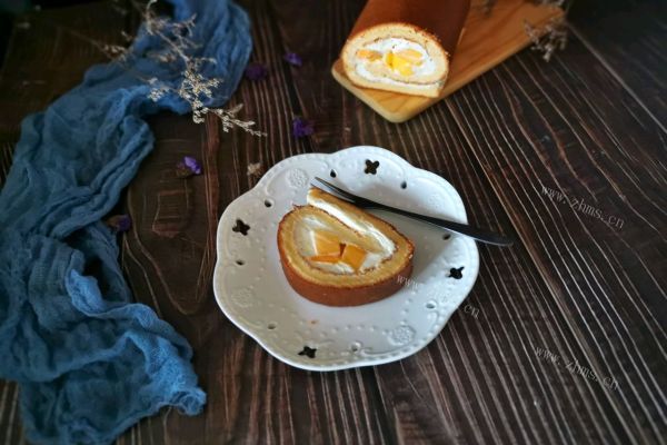 芒果蛋糕，让你体验芒果的清香第十三步